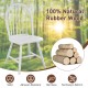 Vintage Windsor wood chair in white with spindle back, made from 100% natural rubber wood, ideal for dining rooms.